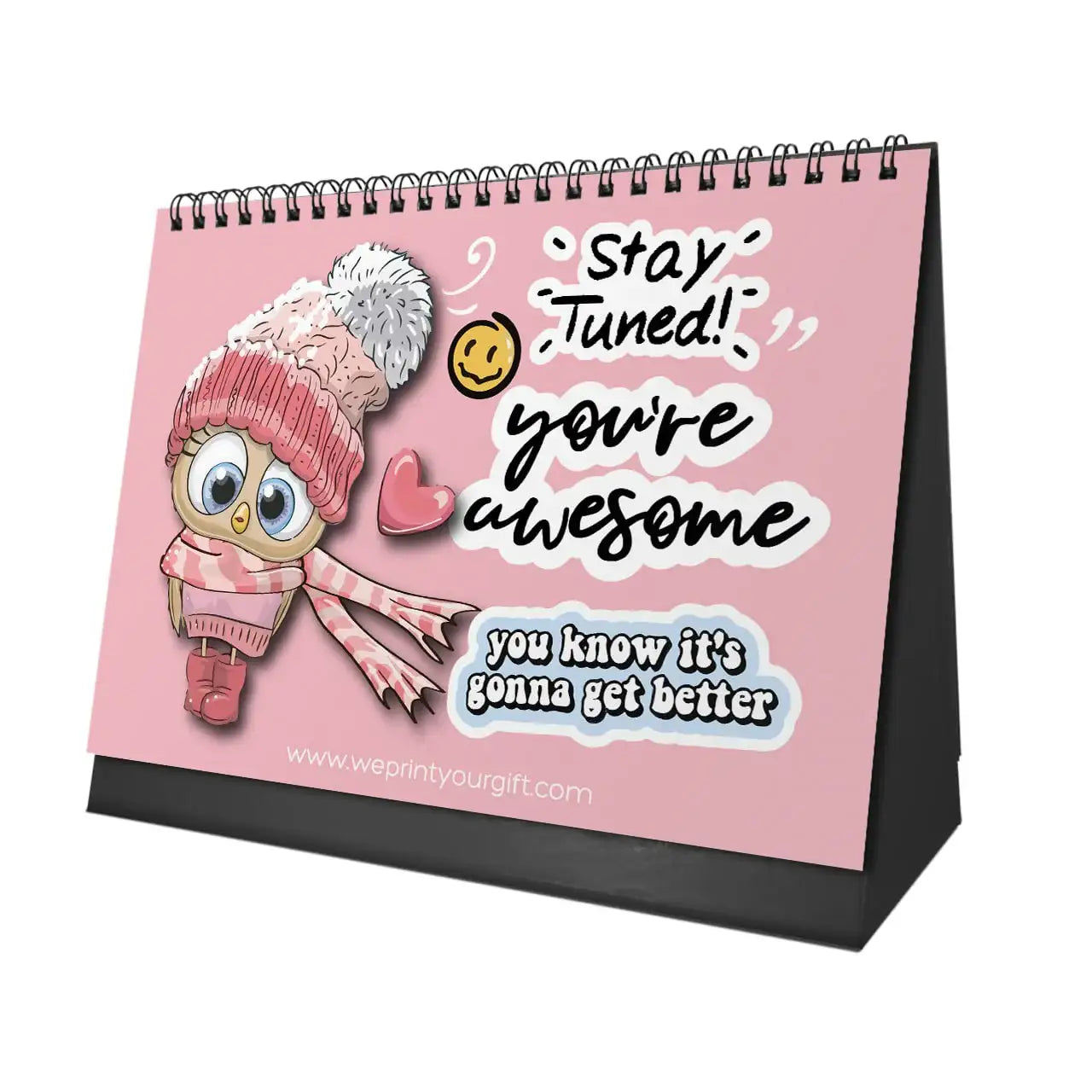 Cute Owl Desk Calendar 2026 - WE PRINT