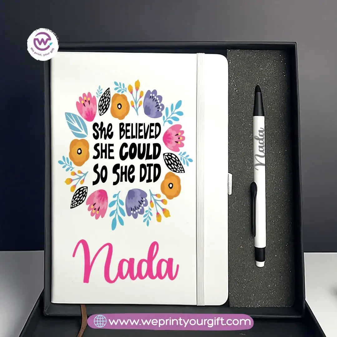 Inspiring Personalized Gift Box with Custom Notebook & Metal Pen - WE PRINT