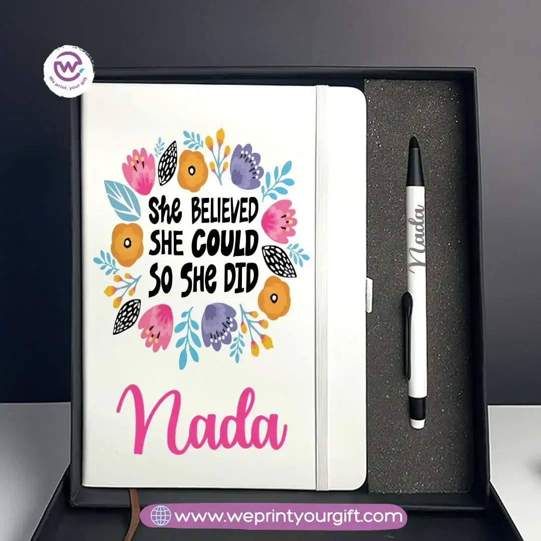 Inspiring Personalized Gift Box with Custom Notebook & Metal Pen - WE PRINT