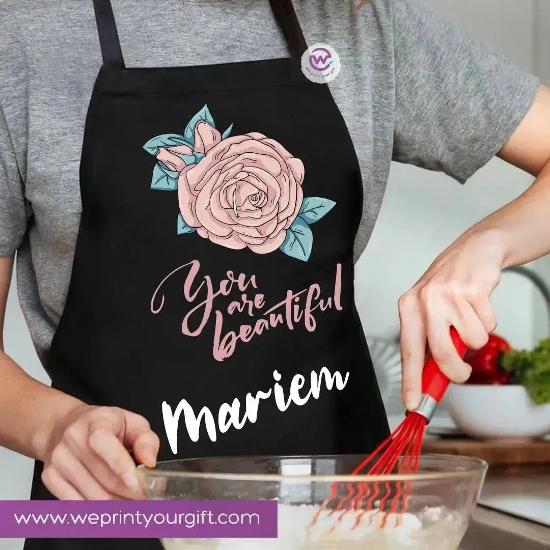 Apron- Names-flowers - WE PRINT