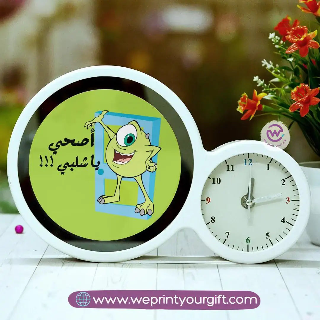 Round Magic Mirror with Clock – Monsters Inc Edition - WE PRINT