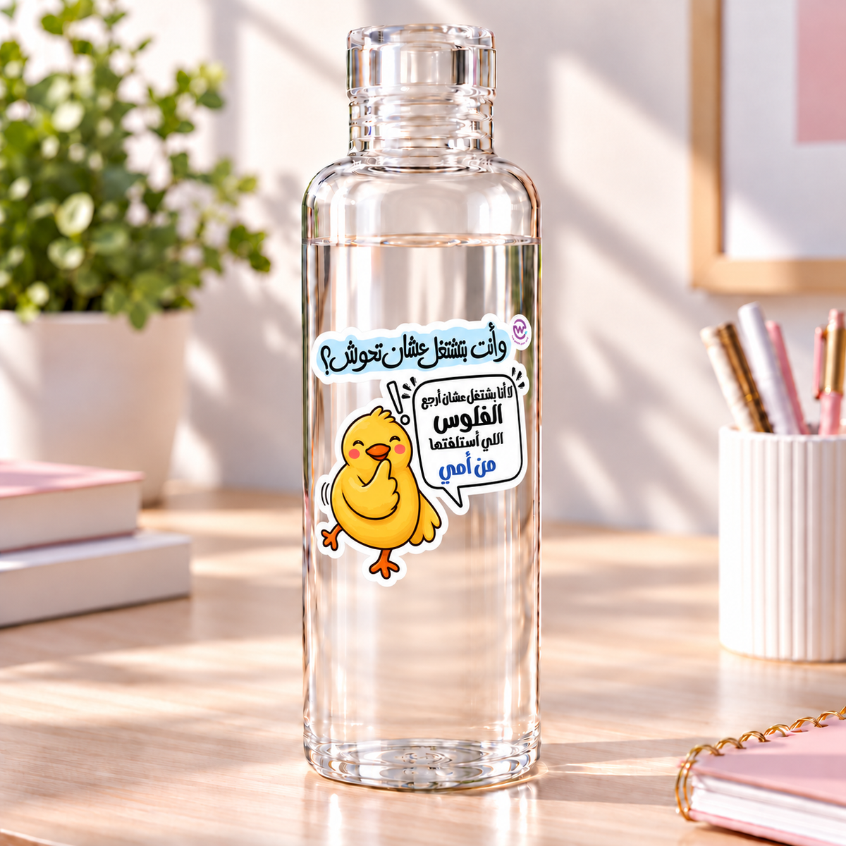 Funny & Comic Clear Acrylic Water Bottles