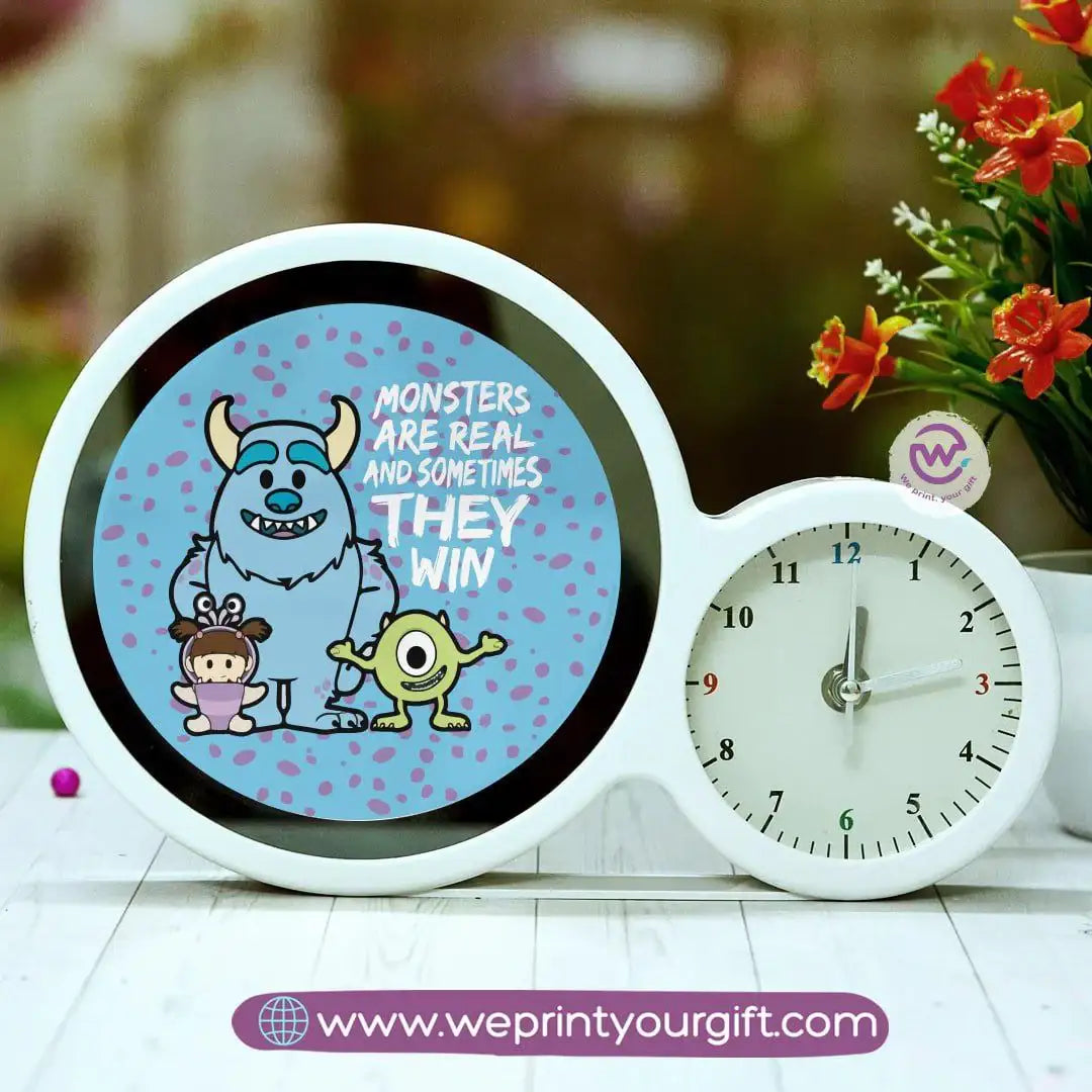 Round Magic Mirror with Clock – Monsters Inc Edition - WE PRINT