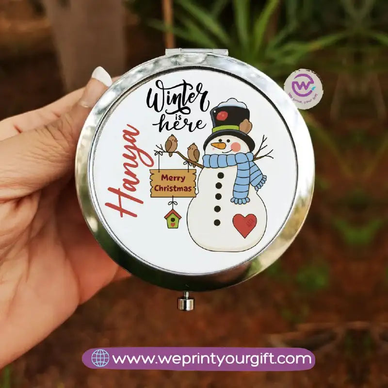 Personalized Compact Makeup Mirror | Christmas - WE PRINT
