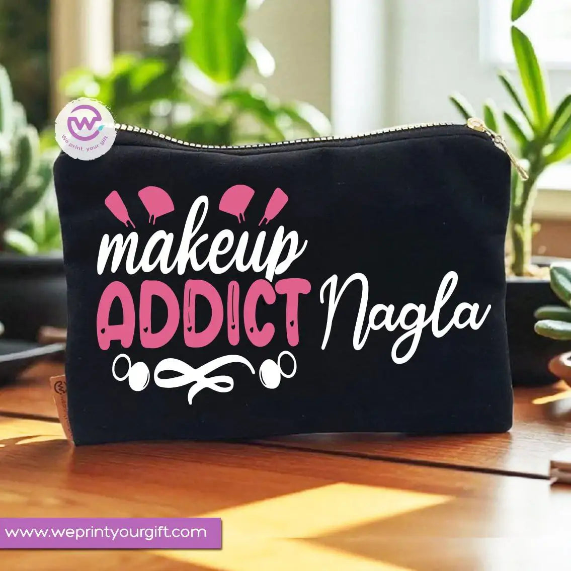 Makeup Tools Theme Makeup Bag & Pencil Case – Stylish Cotton Pouch - WE PRINT