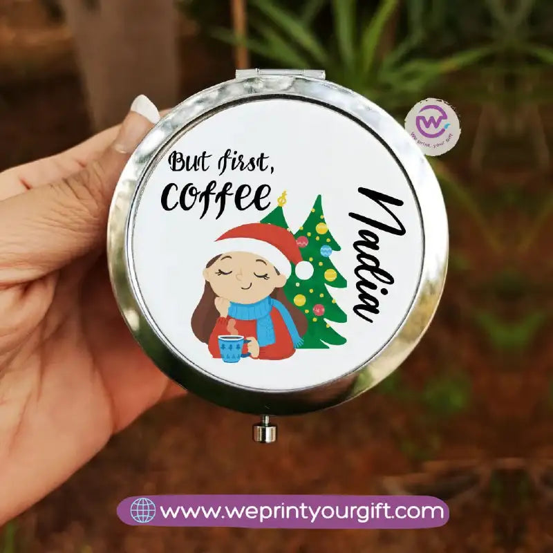 Personalized Compact Makeup Mirror | Christmas - WE PRINT