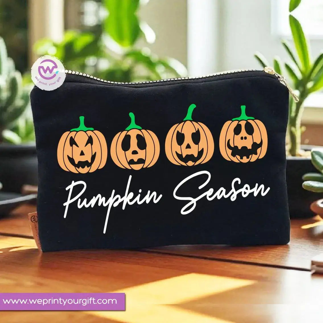 Halloween Makeup Bag & Pencil Case โ Spooky Cotton Pouch with Fun Designs - WE PRINT
