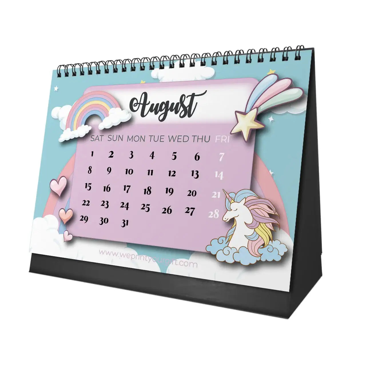 Unicorn Desk Calendar 2026 - WE PRINT
