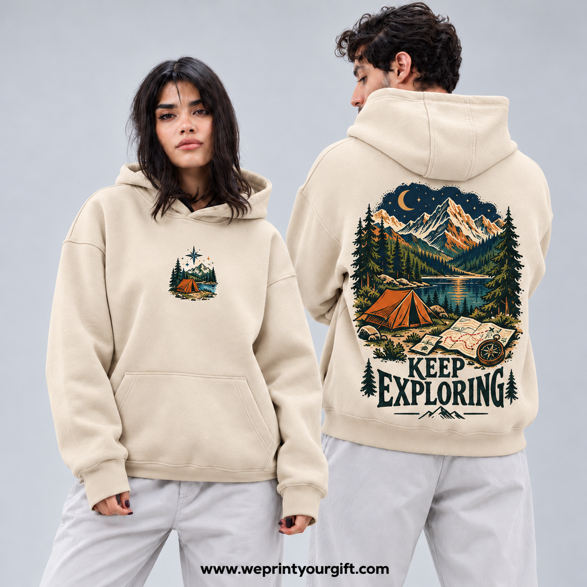 Unisex "Lessa El Tareeq Taweel" (The Road Is Still Long) Hoodie - Premium Melton Cotton
