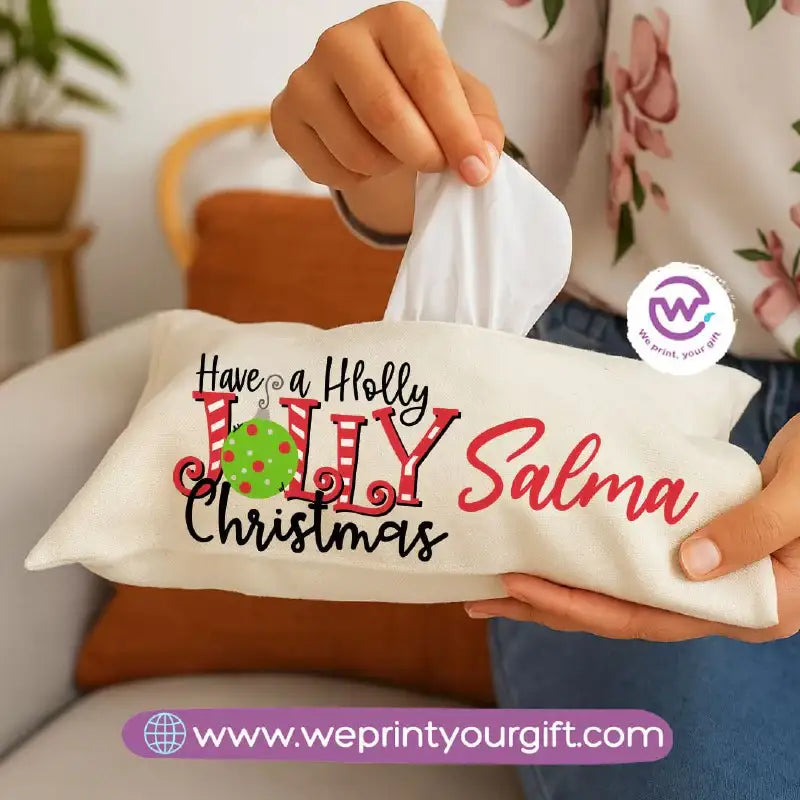 Personalized Fabric Tissue Holder – Christmas Designs - WE PRINT