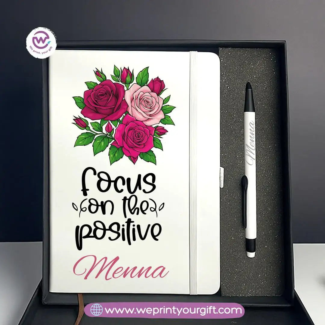Digital Art Motivational Gift Box โ Personalized Notebook & Engraved Pen - WE PRINT
