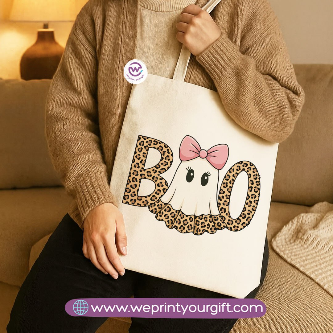 Halloween Canvas Tote Bag – Spooky Egyptian-Inspired Designs | Heavy Canvas Fabric