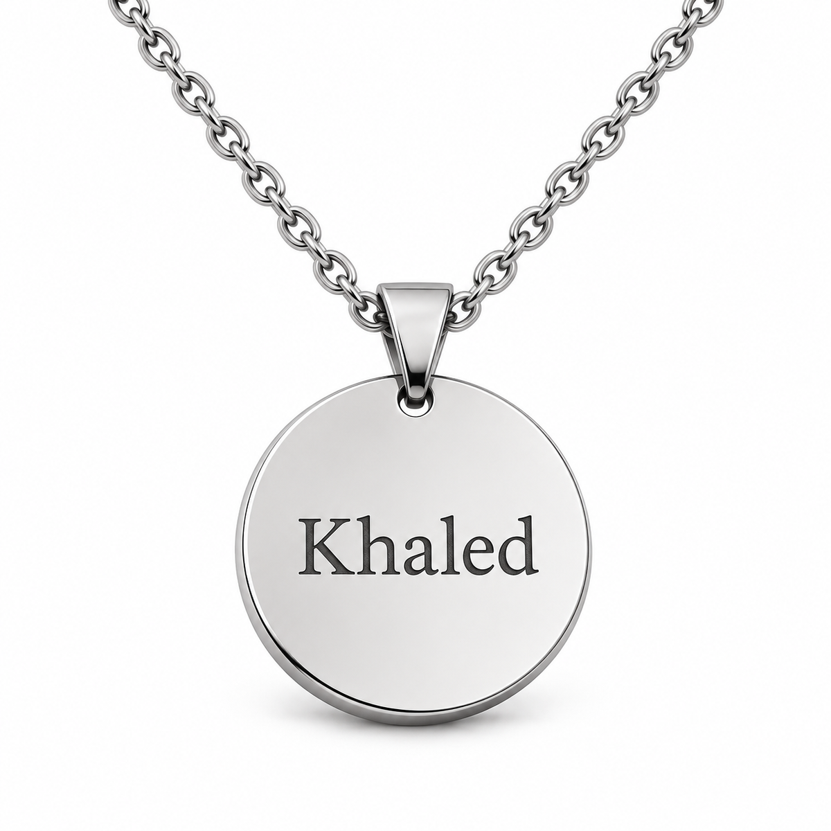Custom Engraved Disc Necklace