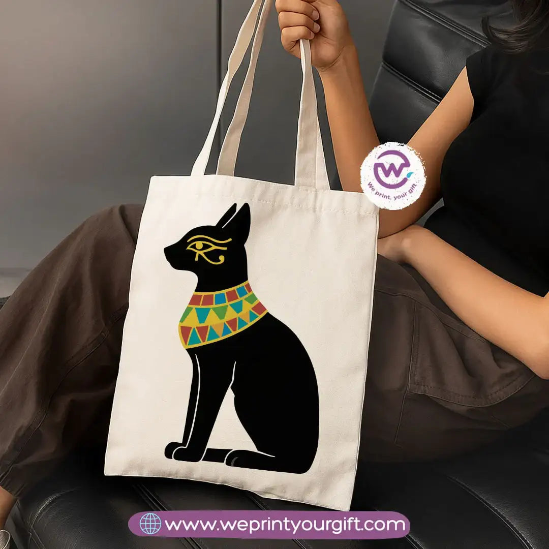 Ancient Egyptian Heritage Canvas Tote Bag – Premium Heavy Fabric - WE PRINT
