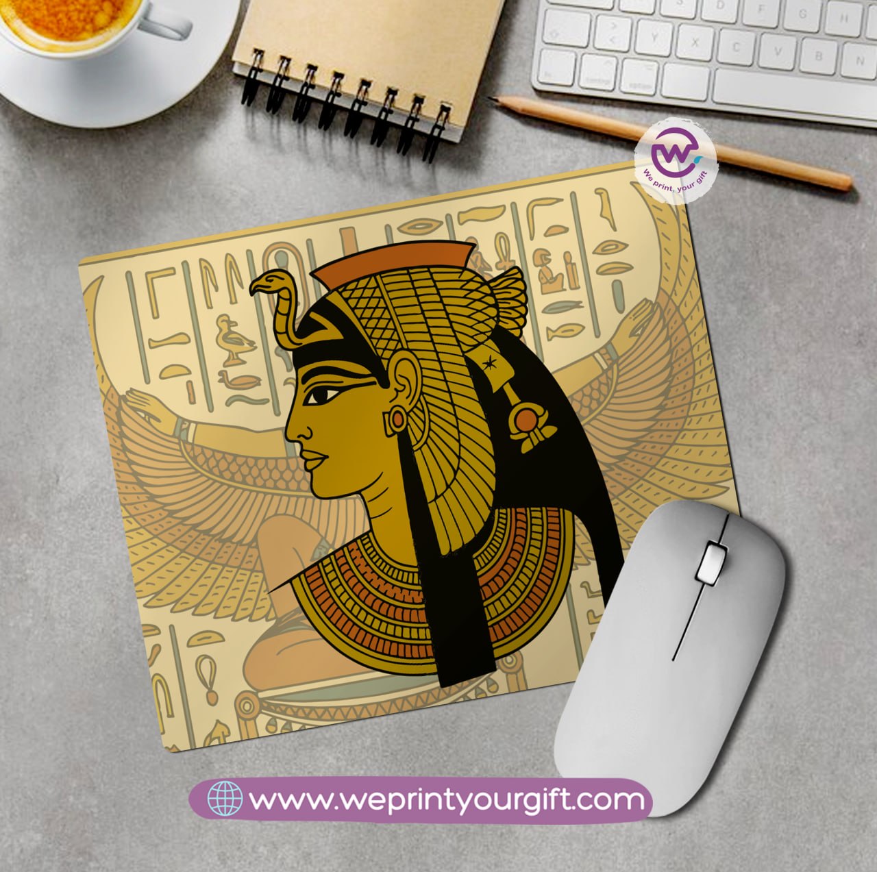 Egyptian Pharaonic Mouse Pad – Ancient Art Reimagined