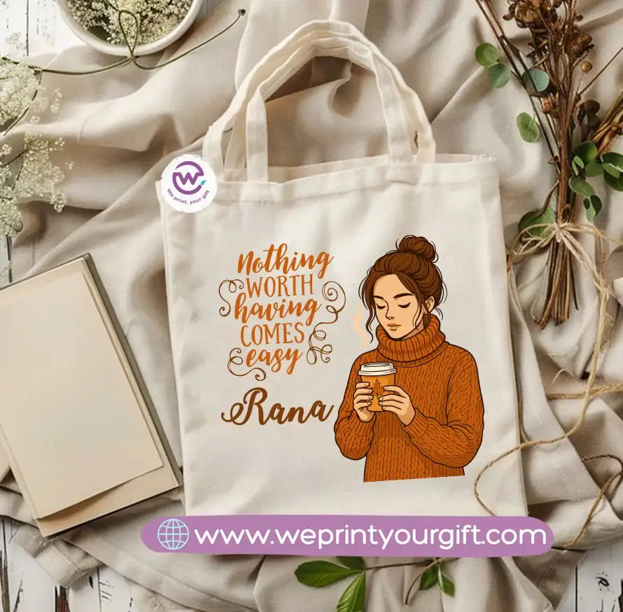 Retro Motivational Canvas Tote Bag – Vintage-Inspired Positive Quotes - WE PRINT