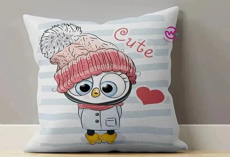 Canvas Cushion-Square Shape - Owls - WE PRINT
