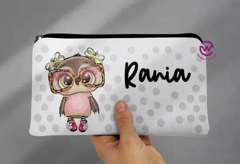 Canvas - Pencil Case -Cute owl - WE PRINT