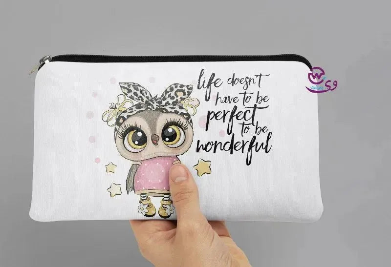 Canvas - Pencil Case -Cute owl - WE PRINT