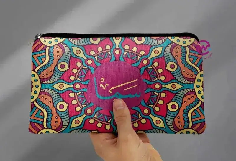 Canvas - Pencil Case -Names & Mandala - WE PRINT