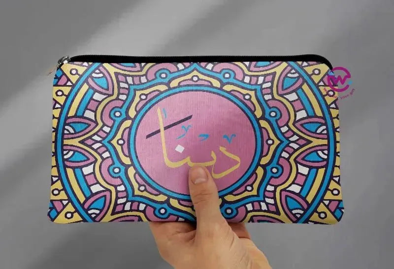 Canvas - Pencil Case -Names & Mandala - WE PRINT