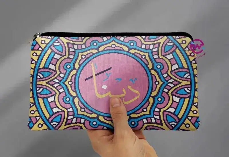 Canvas - Pencil Case -Names & Mandala - WE PRINT