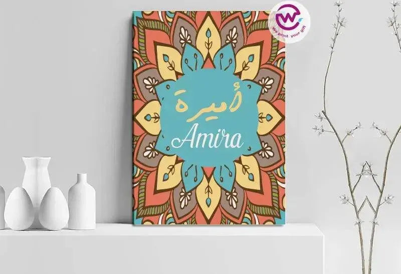 Canvas wall Frame - Names - WE PRINT