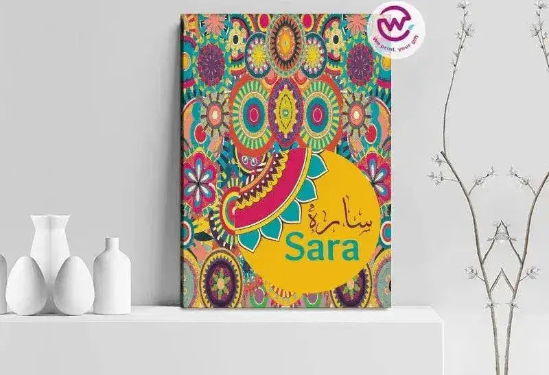 Canvas wall Frame - Names - WE PRINT