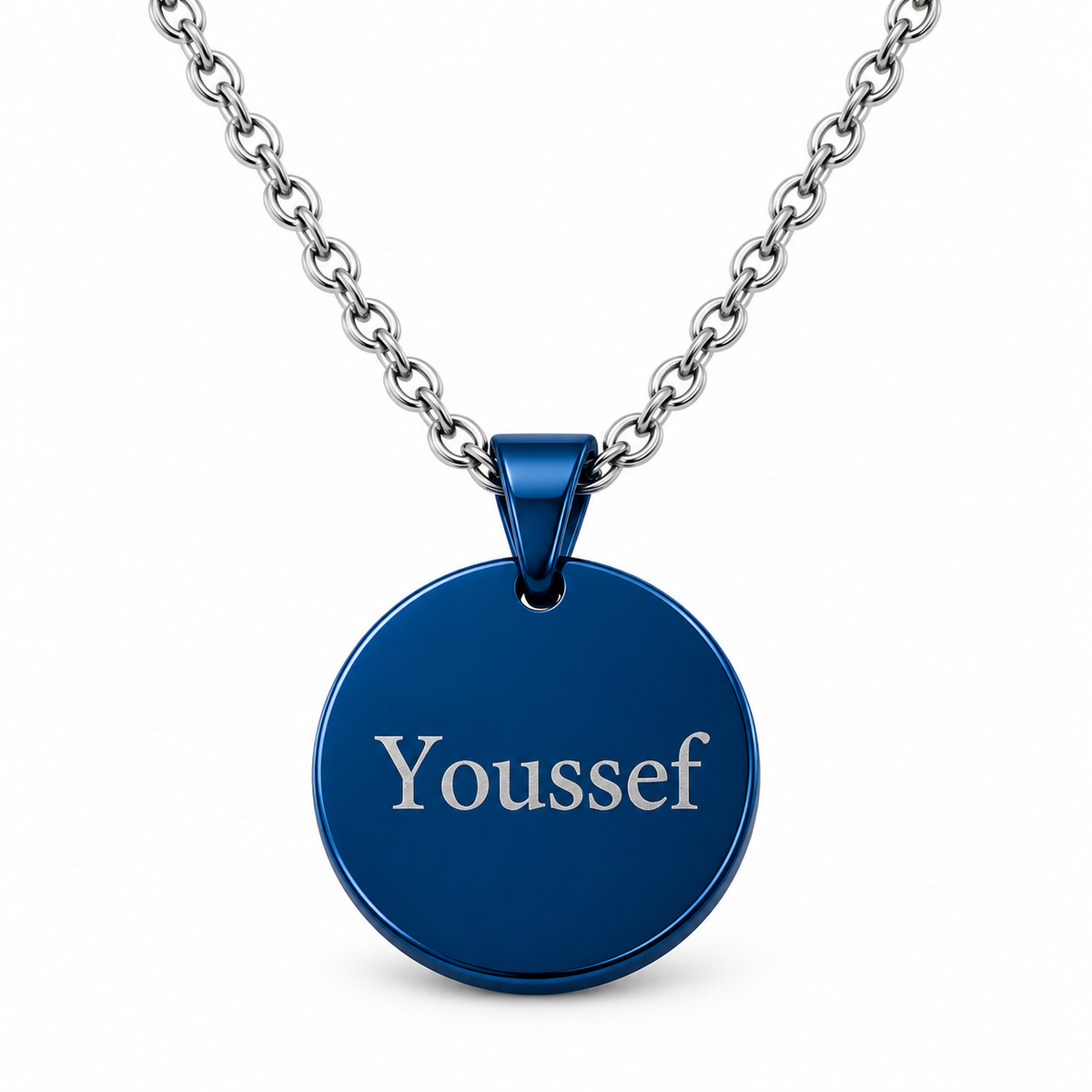 Custom Engraved Disc Necklace