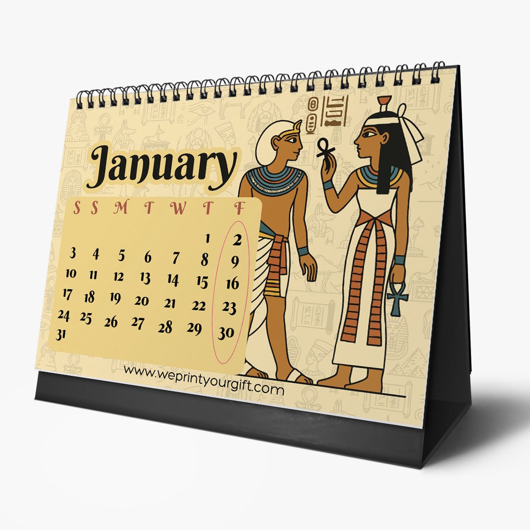 Egyptian Pharaonic Desk Calendar 2026