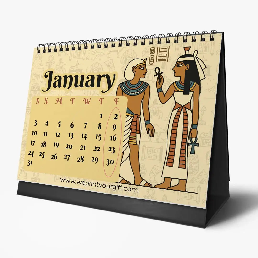 Egyptian Pharaonic Desk Calendar 2026 - WE PRINT