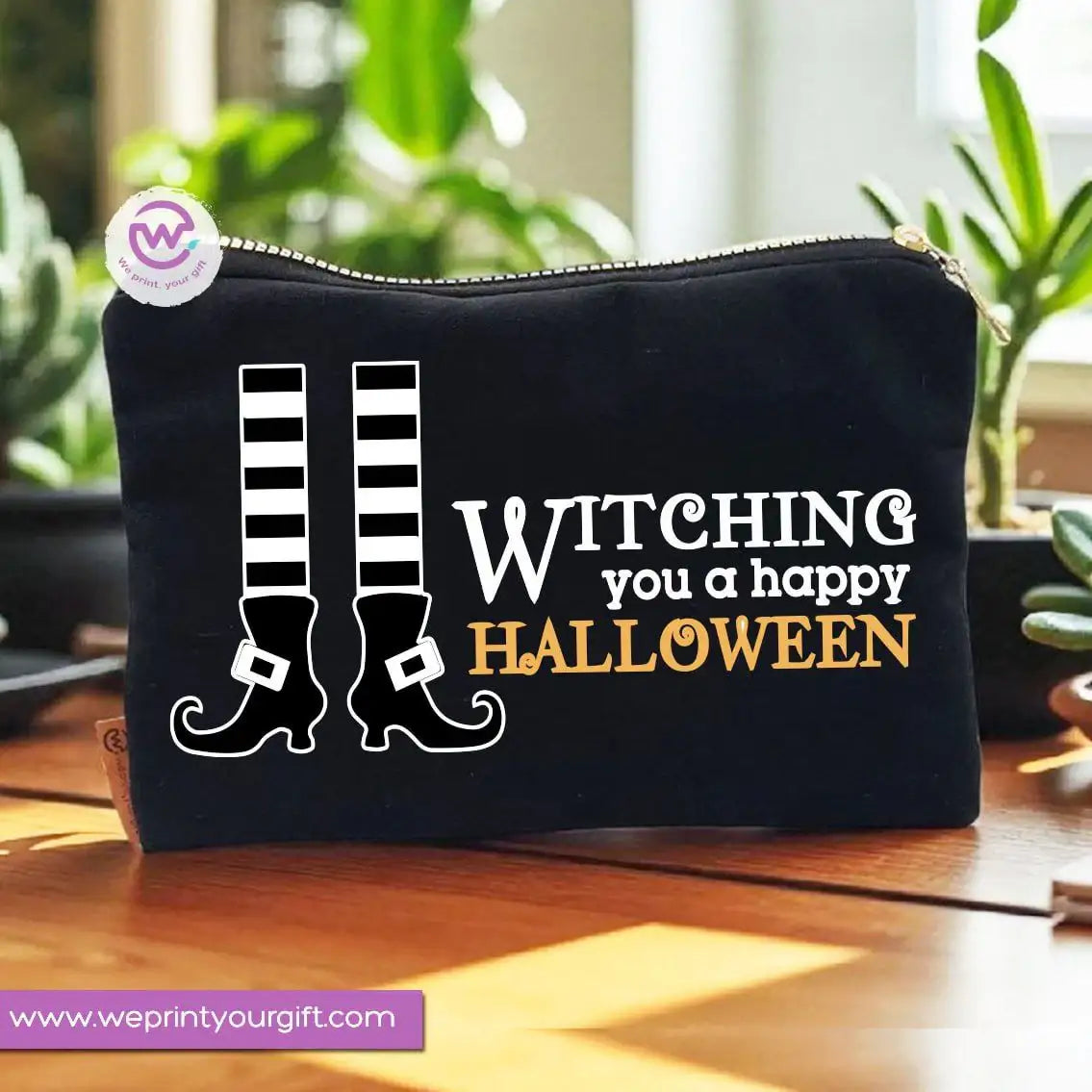 Halloween Makeup Bag & Pencil Case โ Spooky Cotton Pouch with Fun Designs - WE PRINT