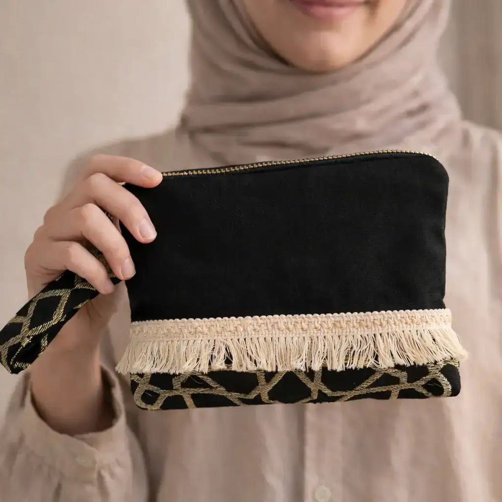 Pencil Case with Islamic Patterns & Tassels - Customization Options - WE PRINT