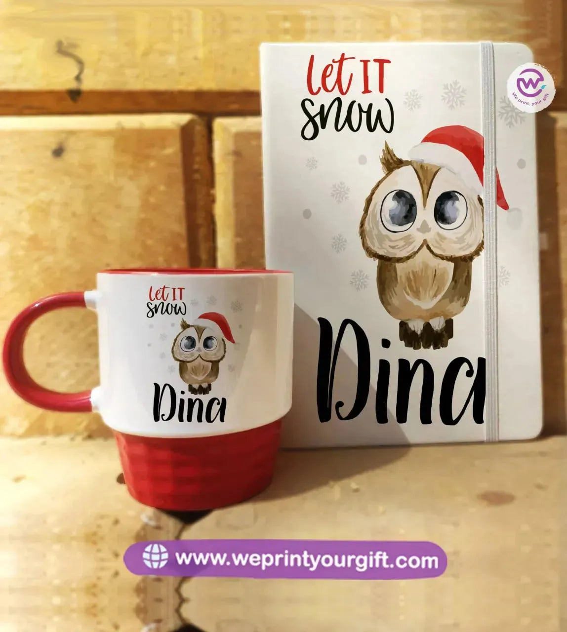 Christmas Set (Ribbed Mug + Rubber Notebook) - WE PRINT