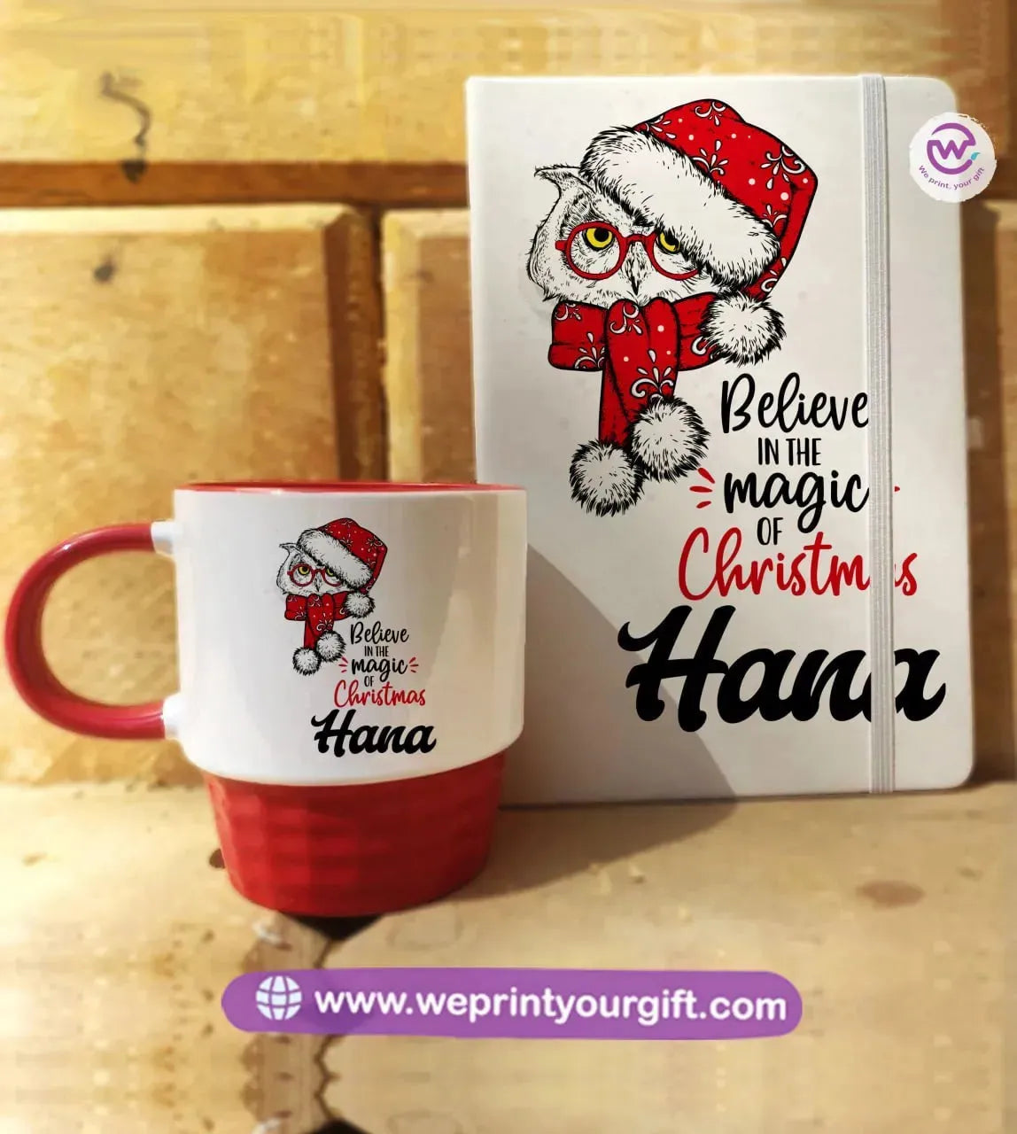 Christmas Set (Ribbed Mug + Rubber Notebook) - WE PRINT