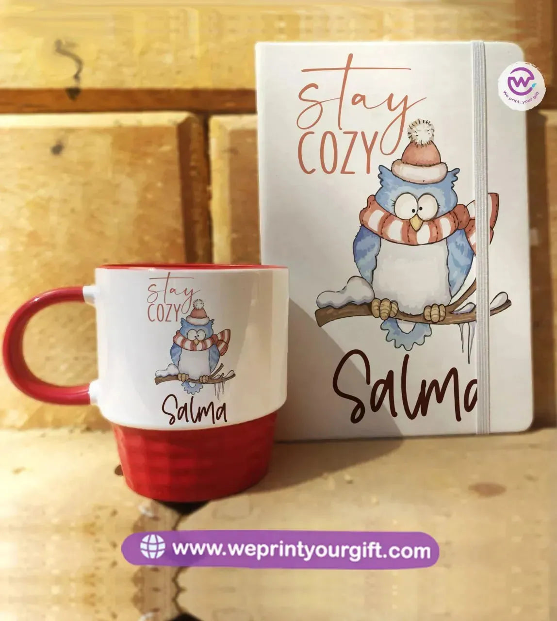 Christmas Set (Ribbed Mug + Rubber Notebook) - WE PRINT