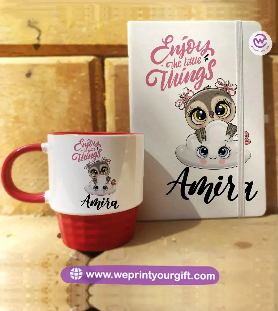 Christmas Set (Ribbed Mug + Rubber Notebook) - WE PRINT