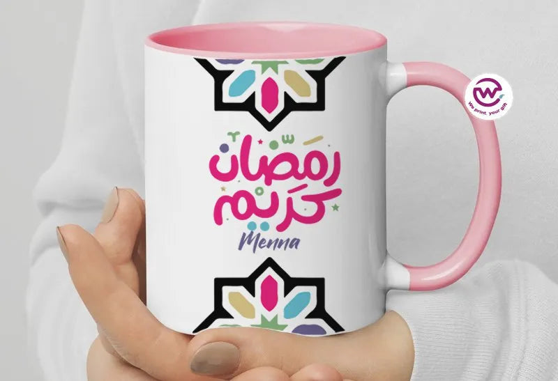 Colored Handle Ceramic Mug- Ramadan designs - WE PRINT