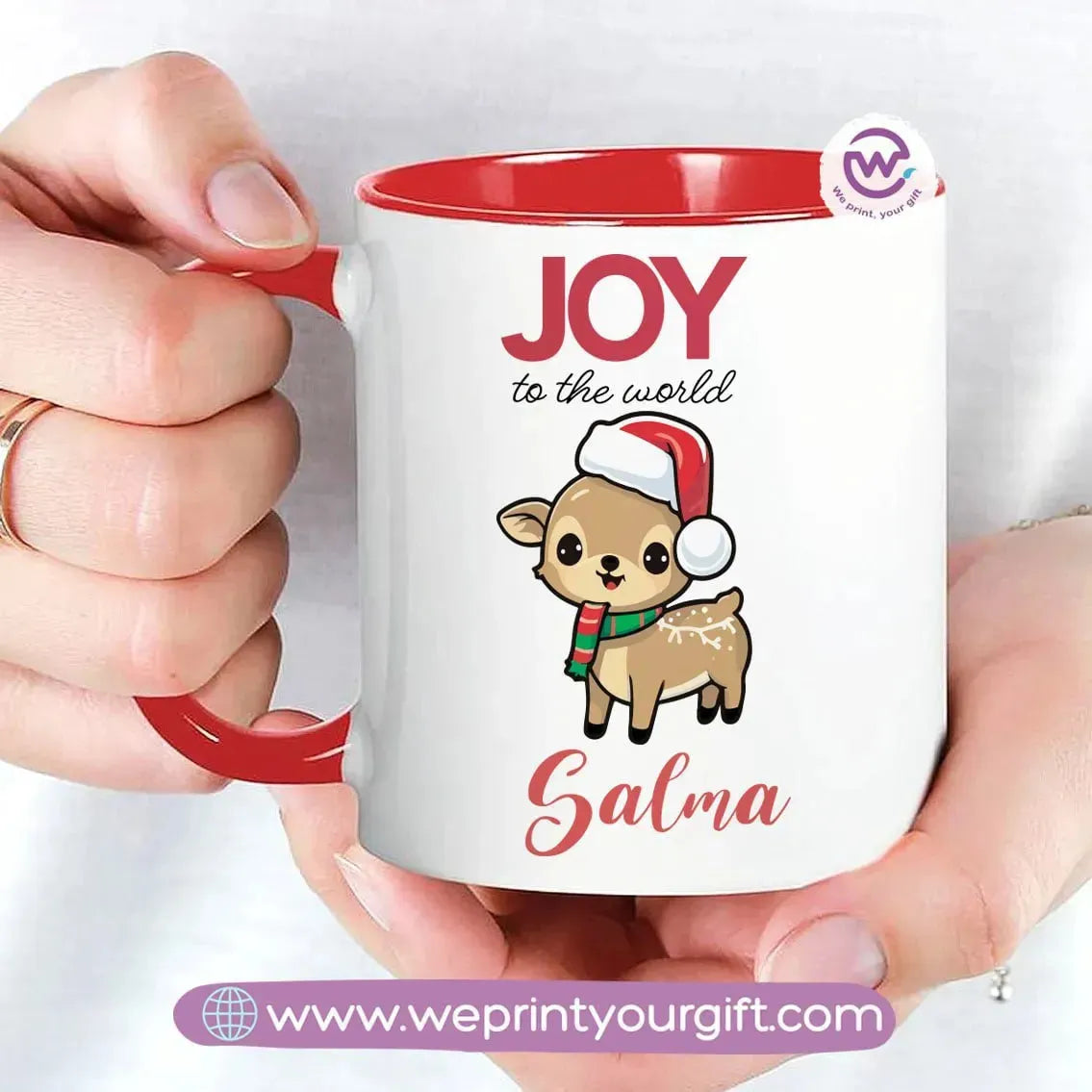 Colored Inside-Handle Mug-Christmas - WE PRINT