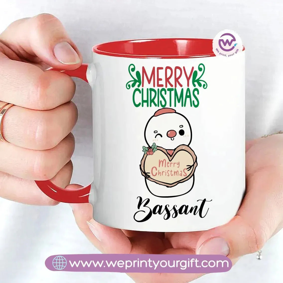 Colored Inside-Handle Mug-Christmas - WE PRINT