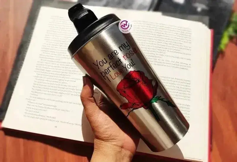 Conical Thermal Starbucks Mug -silver- Valentine's Day - WE PRINT