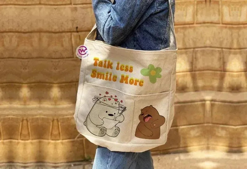 Custom bag- Cross Tote Bag - Three Bears - WE PRINT