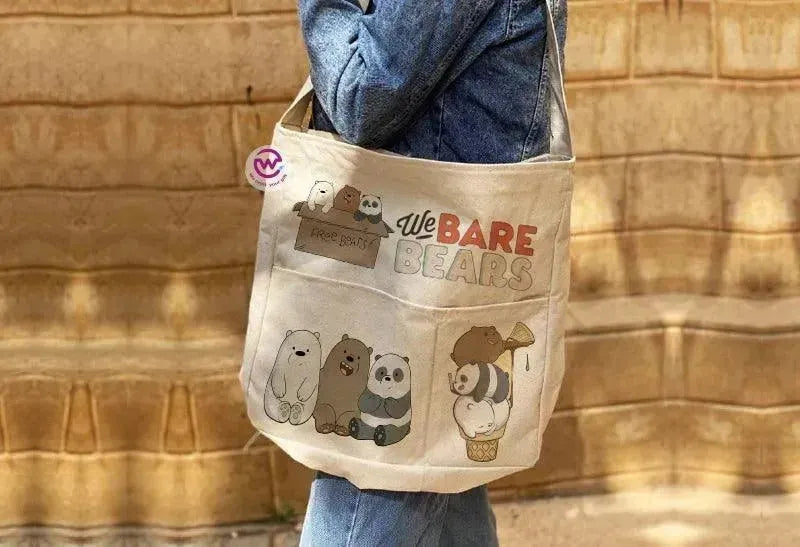 Custom bag- Cross Tote Bag - Three Bears - WE PRINT