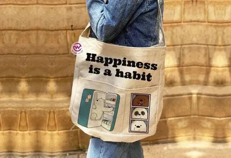 Custom bag- Cross Tote Bag - Three Bears - WE PRINT