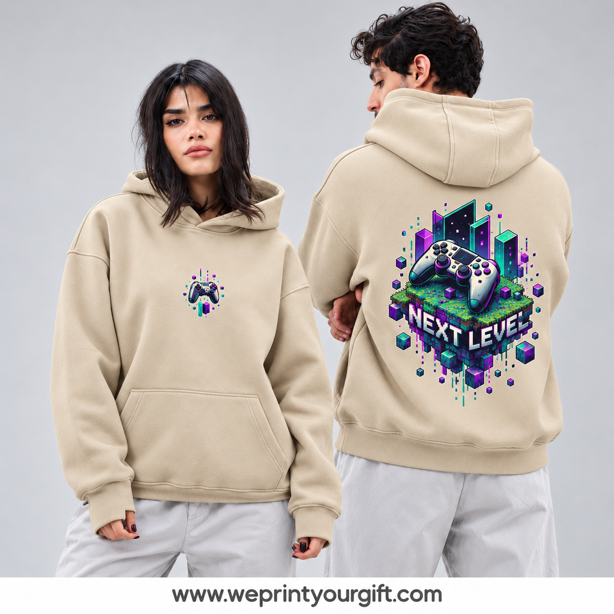 Unisex "Next Level" Hoodie - Premium Melton Cotton