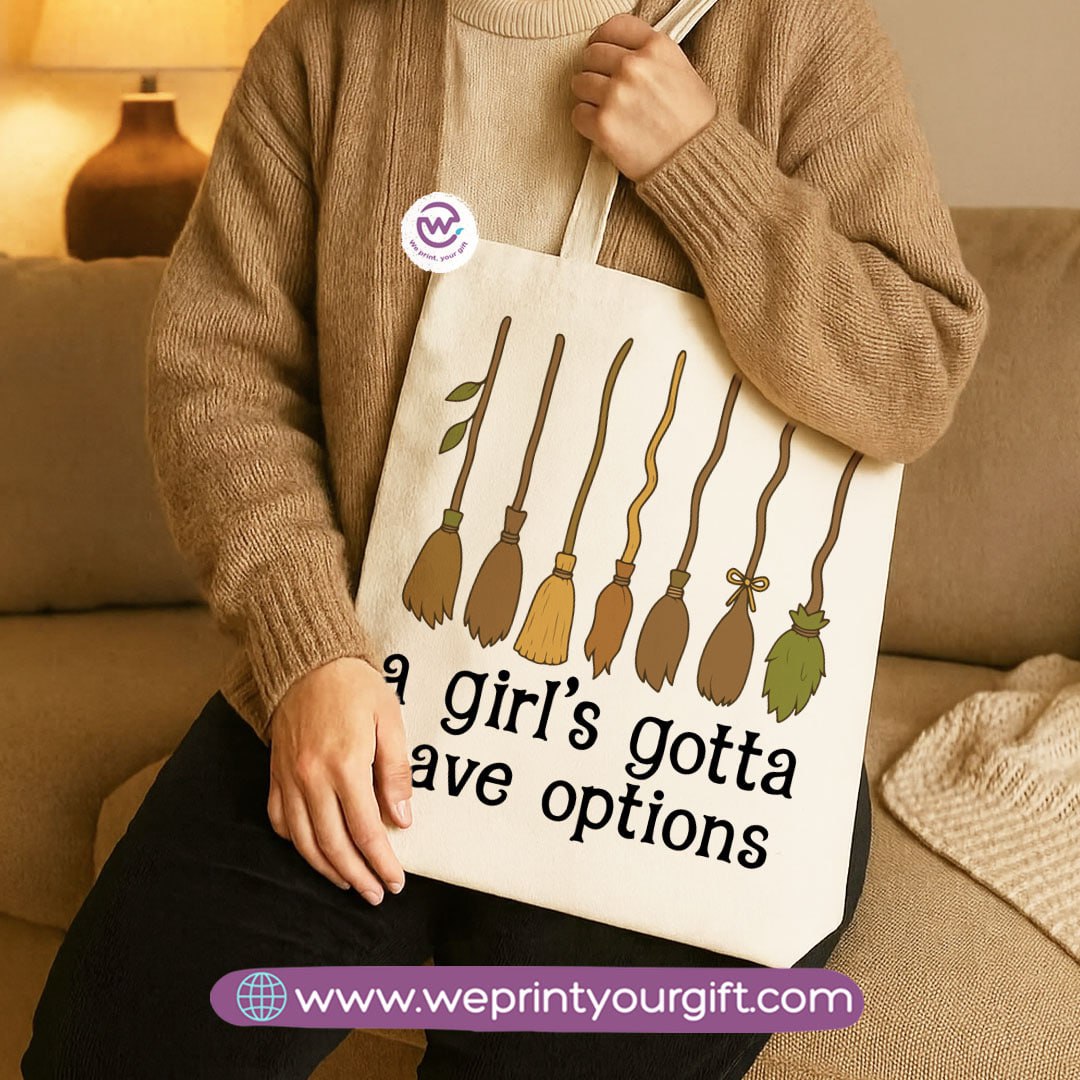 Halloween Canvas Tote Bag – Spooky Egyptian-Inspired Designs | Heavy Canvas Fabric