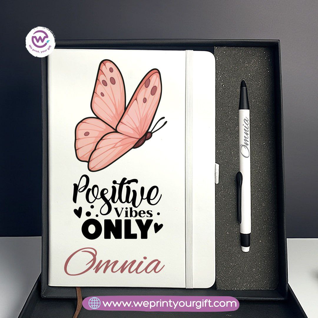 Digital Art Motivational Gift Box – Personalized Notebook & Engraved Pen