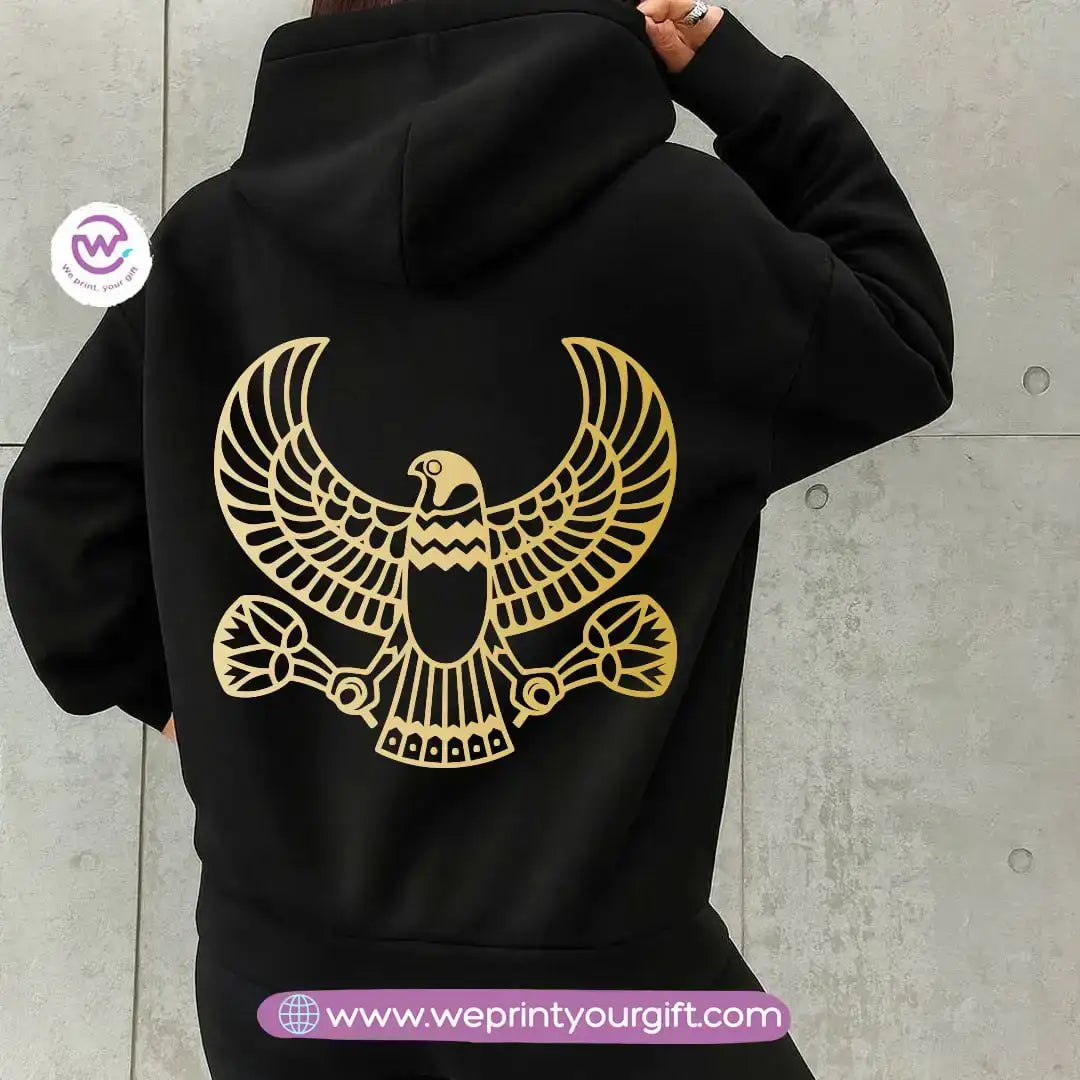 Pharaonic Gold Print Hoodie – Cotton Melton Unisex - WE PRINT