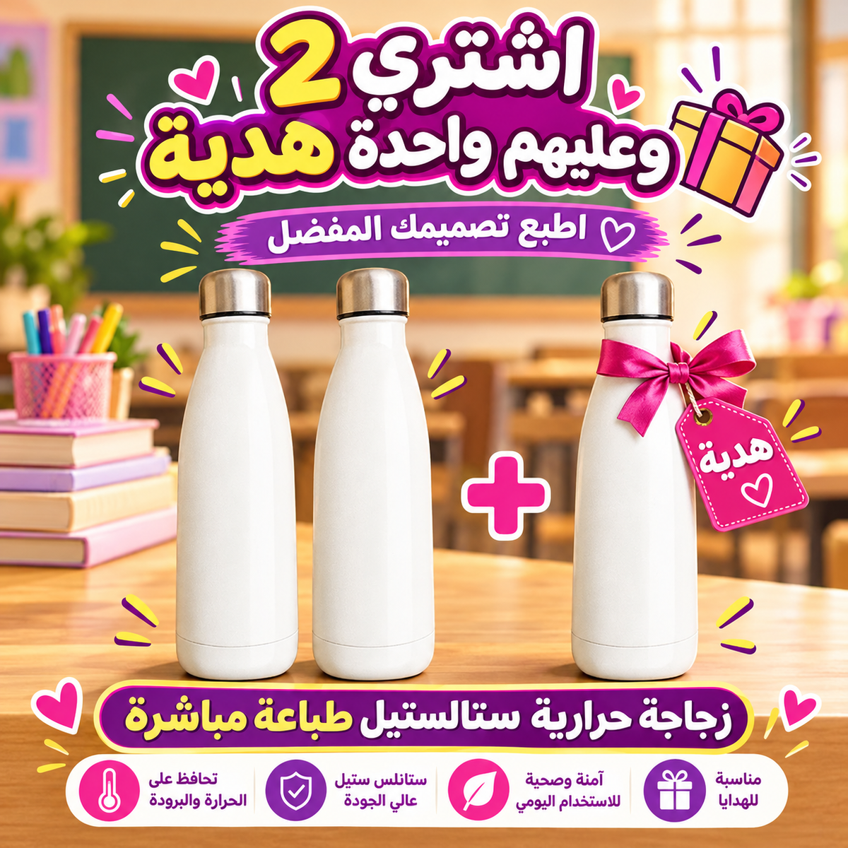 White Thermal cola Bottle - Buy 2 Get 1 free