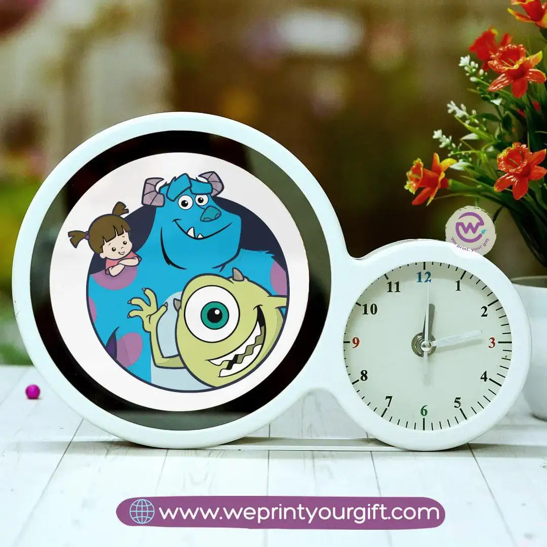 Round Magic Mirror with Clock – Monsters Inc Edition - WE PRINT